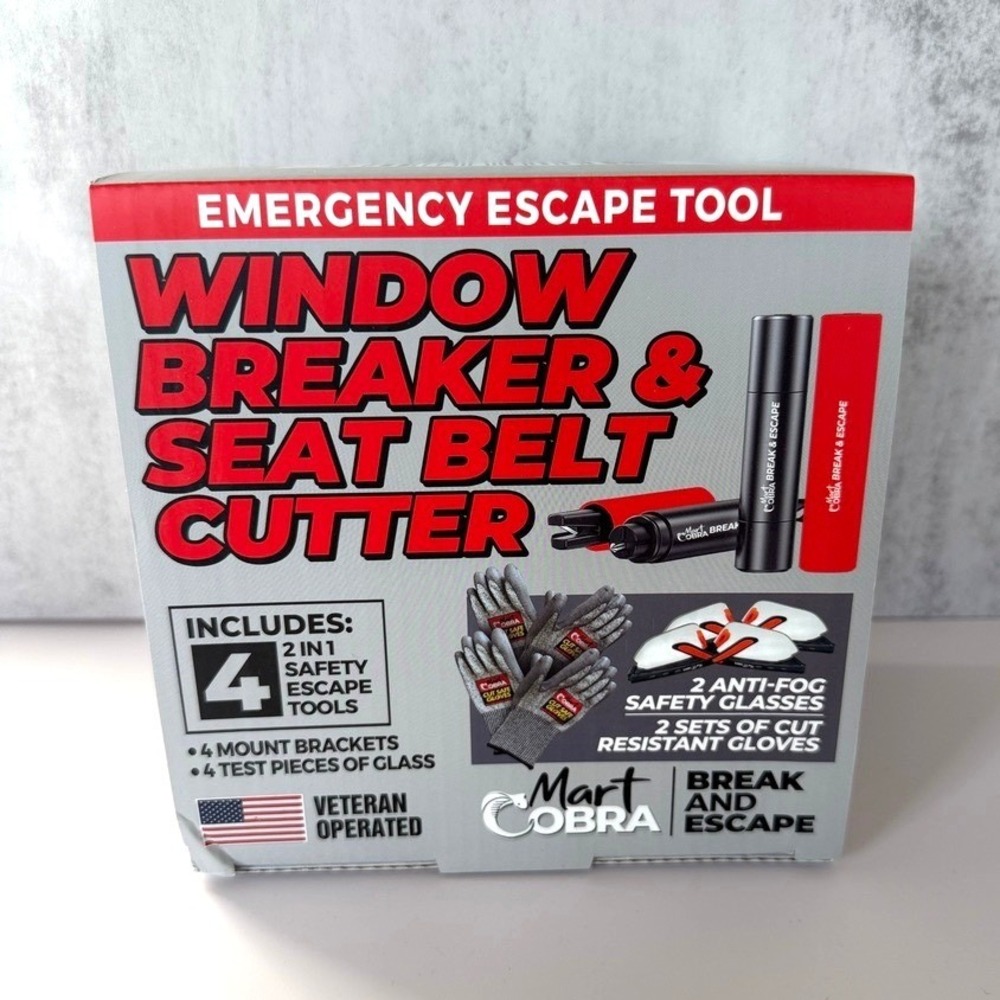 Mart Cobra Break & Escape 2 Pack Window Breaker Seat Belt Cutter Emergency Kit